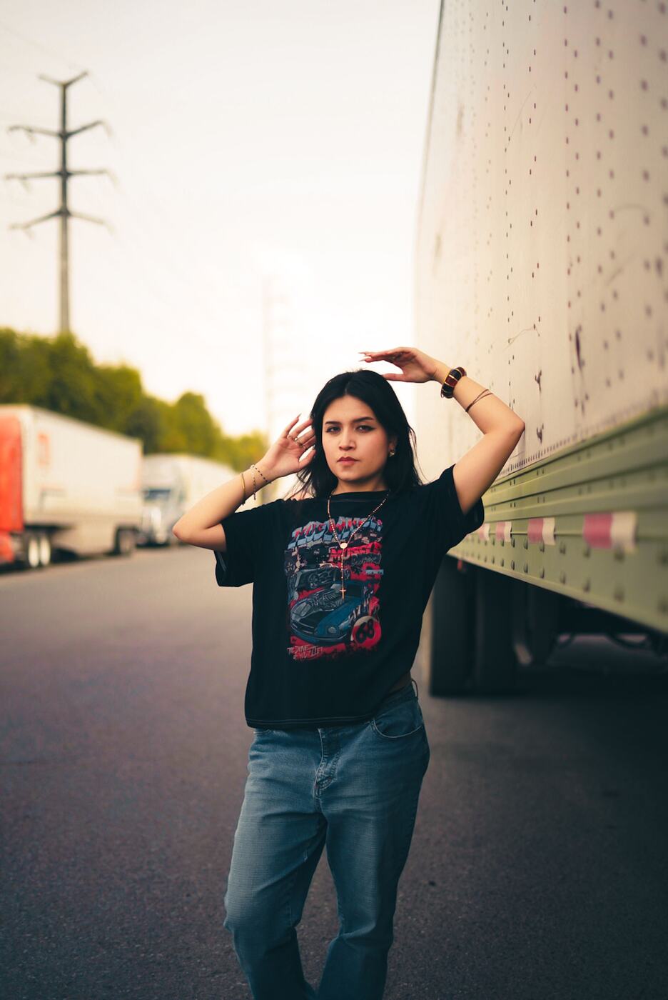 A member portrait at a truck stop, representing real, intention-driven profiles on Truckers Dating